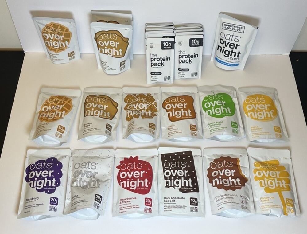 Oats Overnight Variety Pack Single-Serve Overnight Oats 30ct Gluten Free Non-GMO